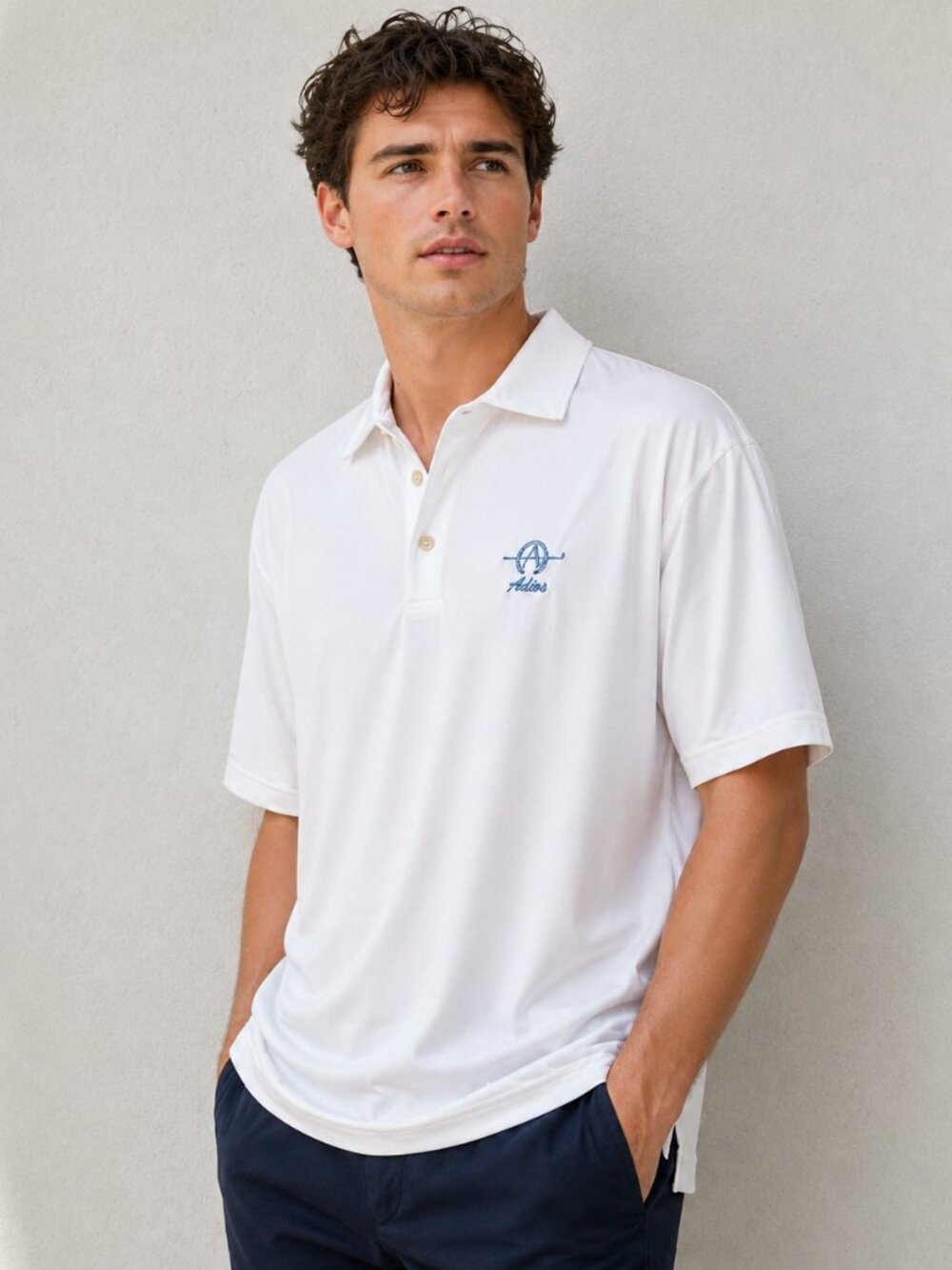 Peter Millar Summer Comfort Adios White Performance Polo Shirt Men’s Golf Casual
